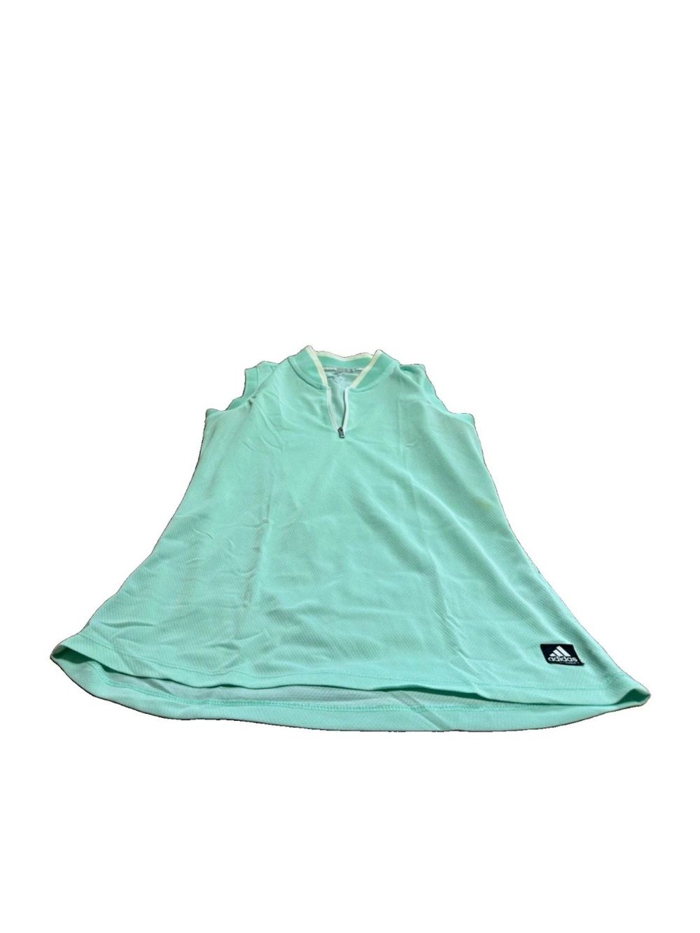 adidas Women’s Golf Green Mesh Collared Athletic Tank Top! Breathable Size S
